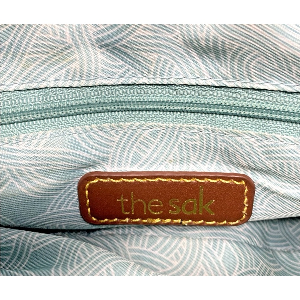The Sak Navy Blue Leather Crossbody Bag Purse Handbag Zipper Pockets Lined inner - Picture 9 of 16